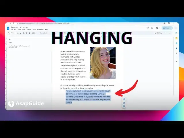 'Video thumbnail for How to Create a Hanging Indent in Google Docs'