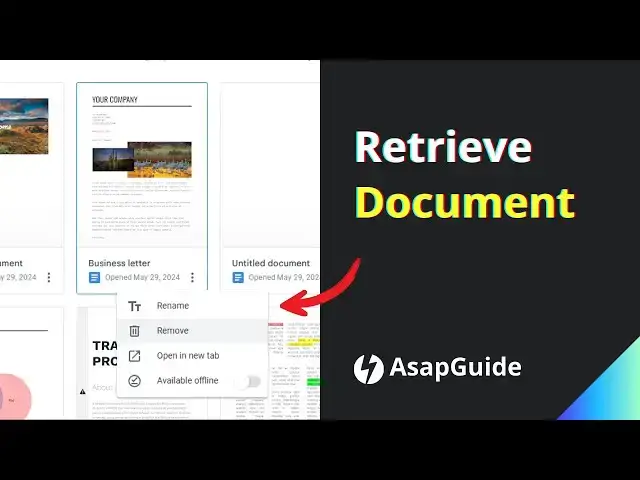 'Video thumbnail for How to Find Deleted Google Docs Document'