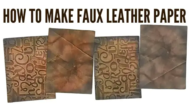 'Video thumbnail for How to Make Faux Leather Paper'
