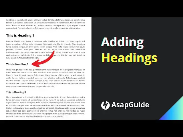 'Video thumbnail for How to Add Headings in Google Docs to be Organized'