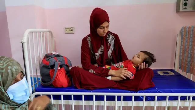 'Video thumbnail for Doctors alarmed at rising meningitis cases in Gaza's children'
