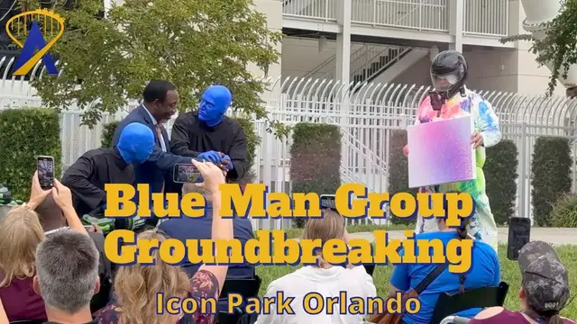 'Video thumbnail for Blue Man Group Groundbreaking Ceremony at Icon Park Orlando'