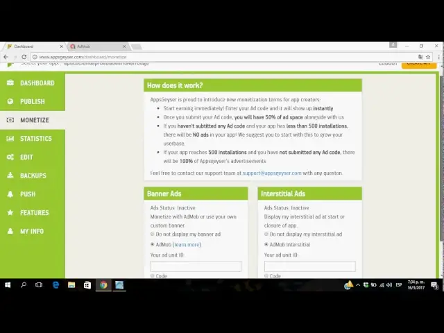 'Video thumbnail for como Monetizar mi aplicacion en appsgeyser'