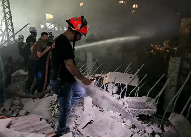 'Video thumbnail for Israeli air strikes hit Beirut: Lebanon’s southern suburb of Dahieh targeted'