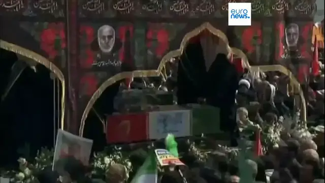 'Video thumbnail for Iran holds state funeral for military leaders and nuclear scientists killed in Israel conflict'