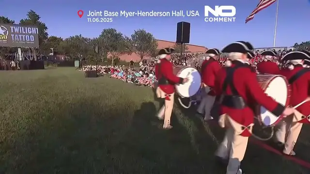 'Video thumbnail for Military show 'Twilight Tattoo' draws crowds as US Army prepares for parade'