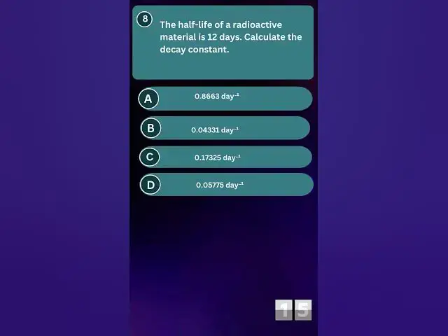 'Video thumbnail for Physics 2023 Past Question 8 JAMB (QUIZ)#jambpastquestions #quiz'