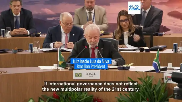 'Video thumbnail for BRICS group slams tariffs and Iran conflict at summit in Brazil'