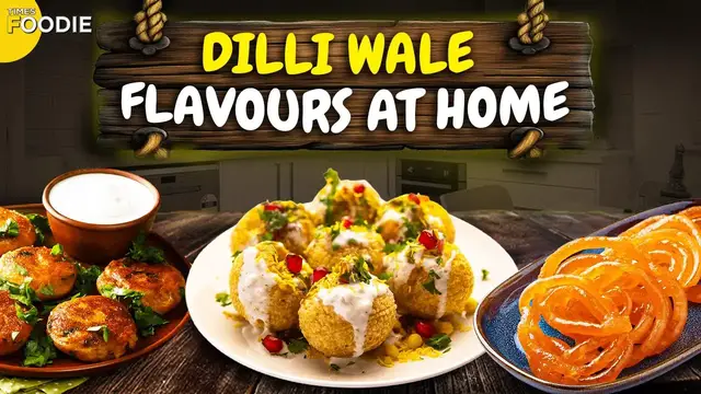 'Video thumbnail for Delhi Street Food at Home | Aloo Tikki, Dahi Bhalla & Jalebi Recipe'