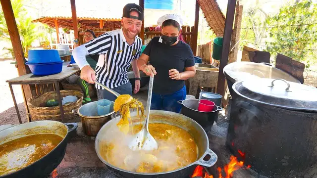 'Video thumbnail for Nicaraguan HANGOVER CURE!! Beef Stomach Stew + Furniture Craftsmen in Masatepe, Nicaragua!!'