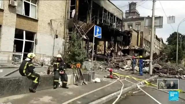 'Video thumbnail for Russian strikes on Ukraine's Kharkiv kill at least 3, injures several'