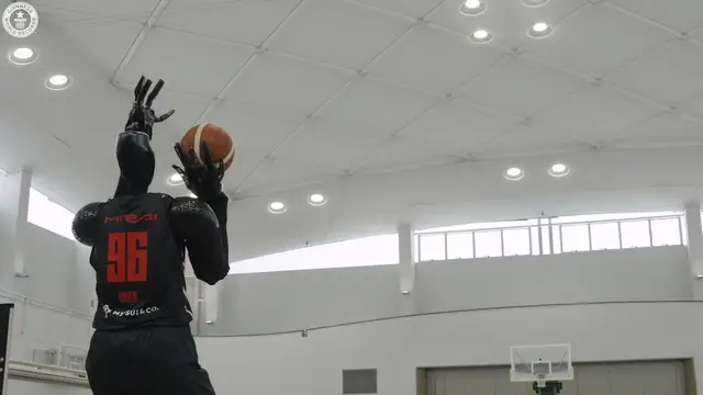 'Video thumbnail for Farthest Basketball shot by a humanoid robot'