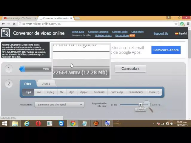 'Video thumbnail for Como convertir un video sin descargar programas'