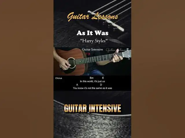 'Video thumbnail for As It Was - Harry Styles | EASY Guitar Tutorial with Chords / Lyrics #guitarchords'