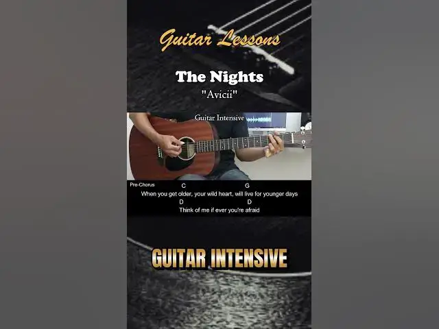 'Video thumbnail for The Nights - Avicii | EASY Guitar Tutorial with Chords / Lyrics #guitarchords'