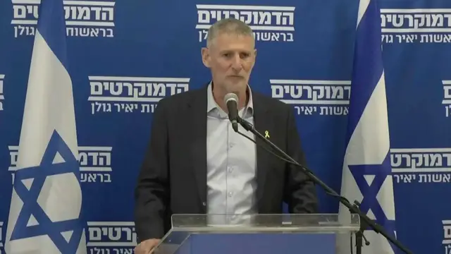 'Video thumbnail for Israeli opposition leader criticises killing ‘children as a hobby’'