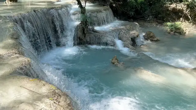 'Video thumbnail for Kuang Si Waterfalls, Lower Pools, Laos'