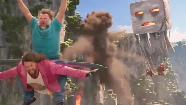 'Video thumbnail for A Minecraft Movie: Elytra Wingsuits Flying Escape'