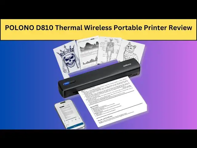 'Video thumbnail for POLONO D810 Thermal Wireless Portable Printer Review'