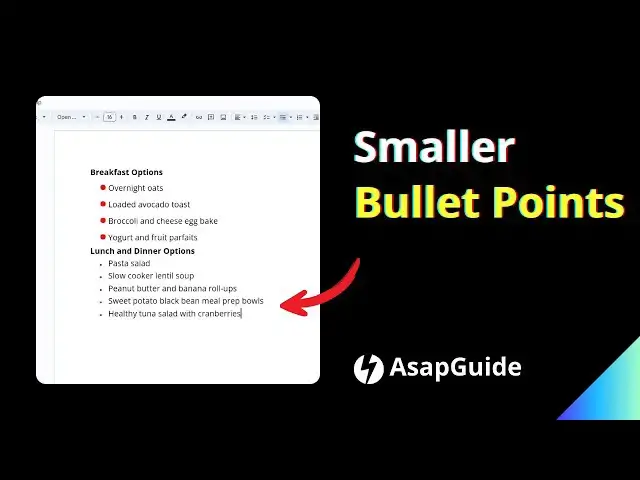 'Video thumbnail for How to Make Smaller Bullet Points in Google Docs'