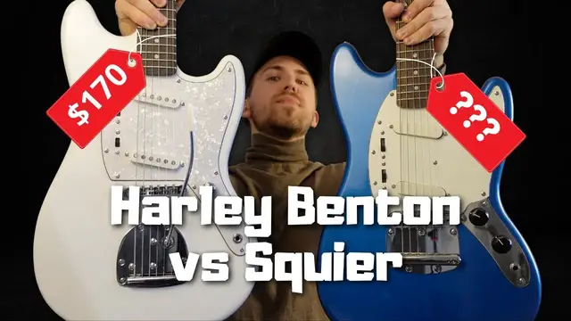 'Video thumbnail for Harley Benton MS-60 vs Squier Classic Vibe Mustang - Which Offset Guitar Is Better? Sound Comparison'