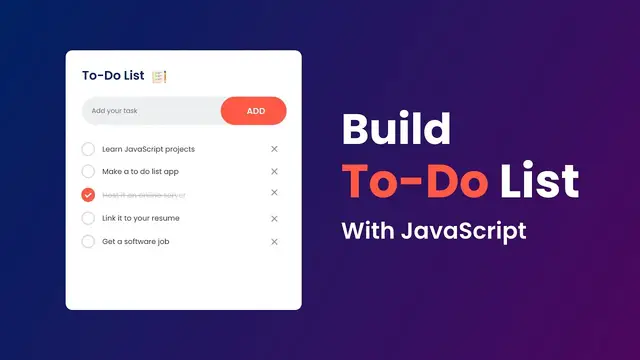 'Video thumbnail for How To Create To-Do List App Using HTML CSS And JavaScript _ Task App In JavaScript'