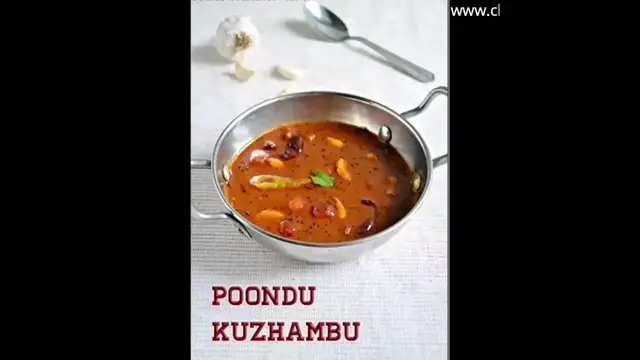 'Video thumbnail for Poondu kuzhambu | Garlic gravy for rice | Poondu Kulambu #shorts #food #lunch'
