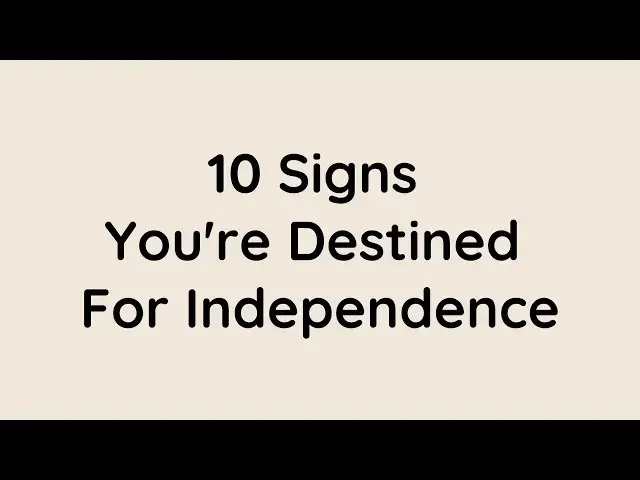 'Video thumbnail for 10 Signs You're Meant to Be Alone (And It's Totally Okay)'