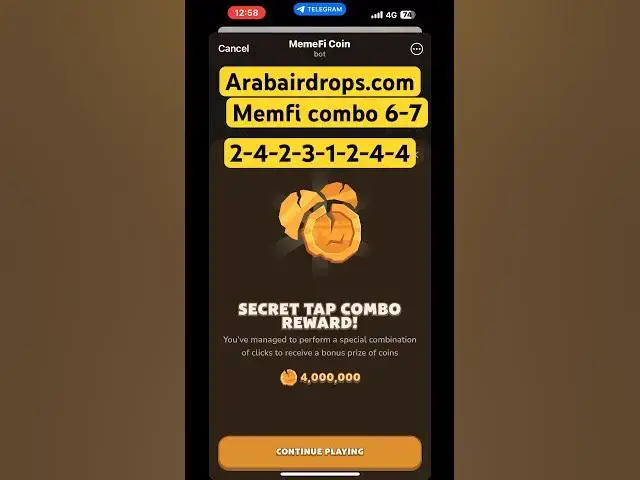 'Video thumbnail for Memfi daily combo 6-7 | حل لغز ميم فاى يوم 6-7 #games #memefimining'