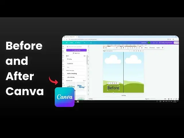 'Video thumbnail for How to Create a Simple Before and After Image in Canva'
