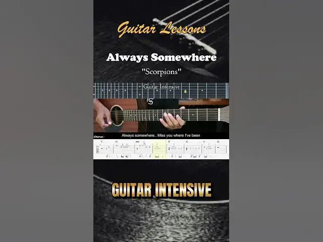 'Video thumbnail for Always Somewhere -  Scorpions | EASY Guitar Tutorial - Guitar Lessons TABS  #guitarlessons'