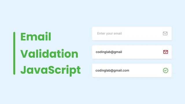 'Video thumbnail for How to Validate Email in HTML CSS & JavaScript _ Email Validation'