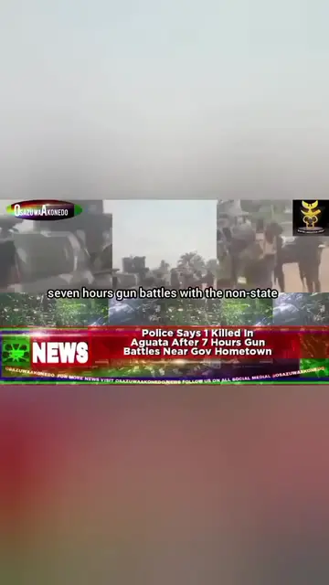 'Video thumbnail for Police Says 1 Killed In Aguata After 7 Hours Gun Battles Near Gov Hometown '