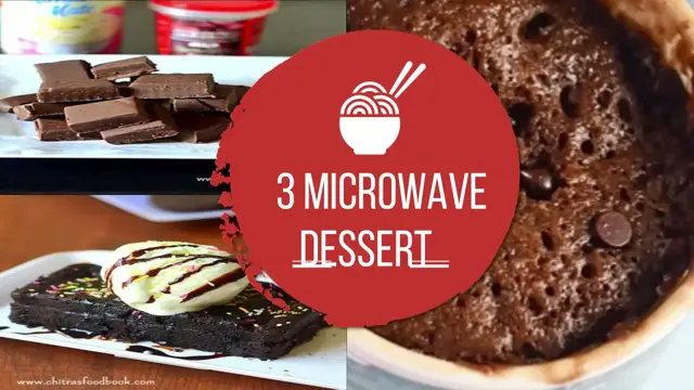'Video thumbnail for 3 Microwave dessert recipes - 2 minute desserts'