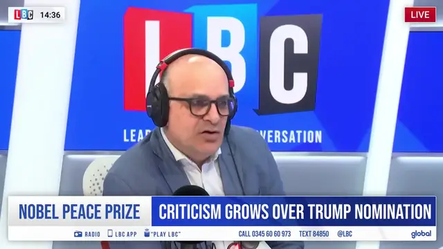 'Video thumbnail for Should Donald Trump win a Nobel Peace Prize? | LBC'