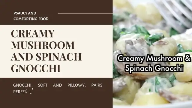 'Video thumbnail for Mushroom and Spinach Gnocchi '