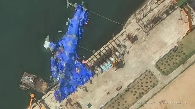 'Video thumbnail for North Korea refloats destroyer after failed launch, with possible Russian assistance'