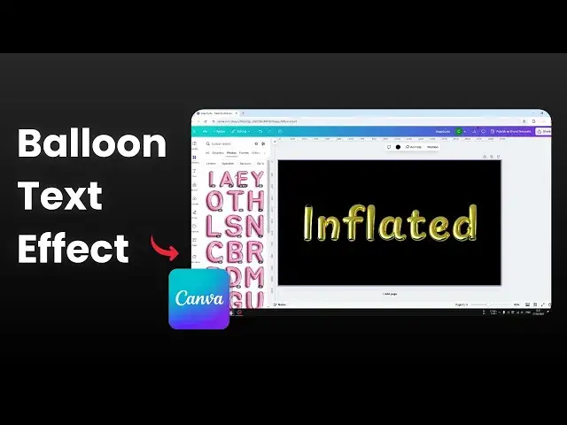 'Video thumbnail for How to Create Balloon Text Effect in Canva'