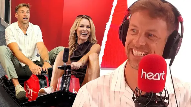'Video thumbnail for F1's Jenson Button races Amanda Holden on our mini Go Kart track'