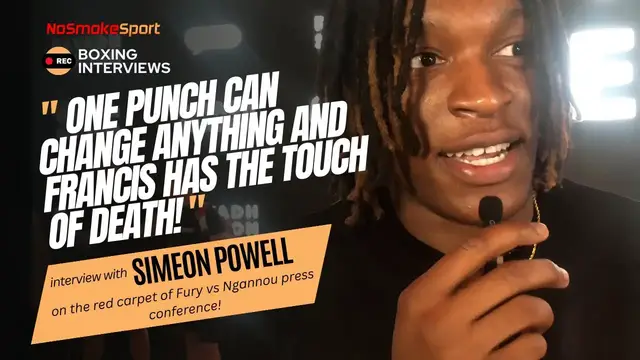 'Video thumbnail for PFL Fighter Simeon Powell believes Francis Ngannou Has The Power To Stop Tyson Fury!'