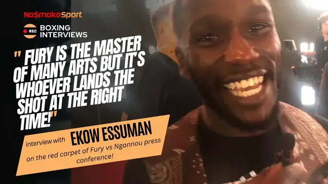 'Video thumbnail for Ekow Essuman Gives His Thoughts On Tyson Fury Vs Francis Ngannou At Todays Press Conference'