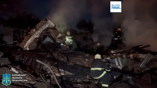 'Video thumbnail for Three killed in Kharkiv in latest Russian drone attacks on Ukraine'