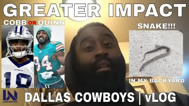 'Video thumbnail for law nation sports: dallas cowboys: randall cobb vs. robert quinn & snake in texas backyard!'
