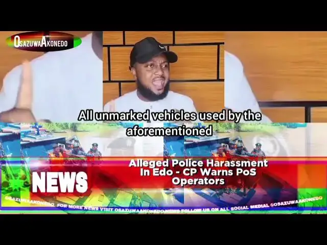 'Video thumbnail for Alleged Police Harassment In Edo - CP Warns PoS Operators'