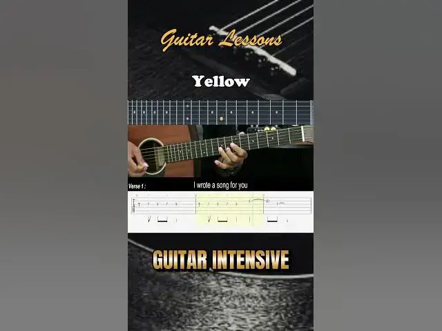 'Video thumbnail for Yellow - Coldplay | EASY Guitar Lessons TAB - Guitar Tutorial'
