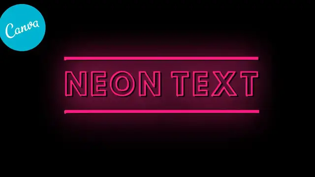'Video thumbnail for CANVA - How To Create GLOWING NEON TEXT (Free & Easy)'