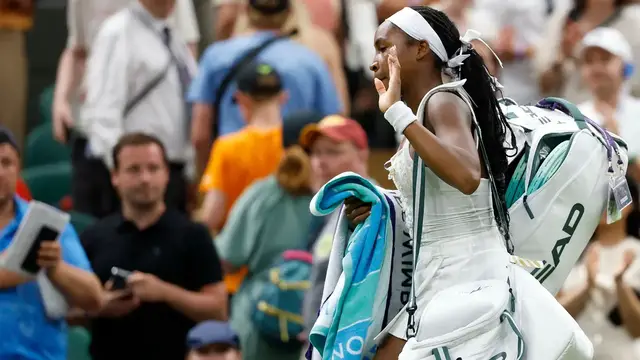 'Video thumbnail for Coco Gauff Falters in First Round at Wimbledon'