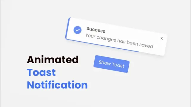'Video thumbnail for Animated Toast Notification with Progress Bar in HTML CSS & JavaScript'