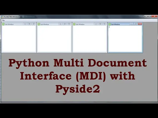'Video thumbnail for Python Multi Document Interface (MDI) Application with Pyside2'
