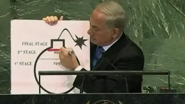 'Video thumbnail for Israel PM Netanyahu has been pushing to bomb Iran since the 1990's'